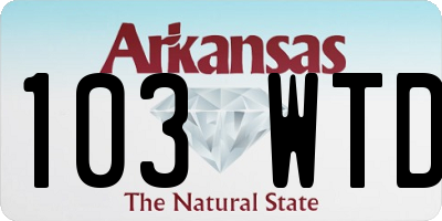 AR license plate 103WTD