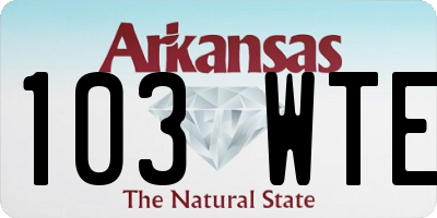 AR license plate 103WTE