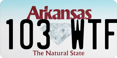 AR license plate 103WTF