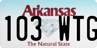 AR license plate 103WTG