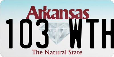 AR license plate 103WTH