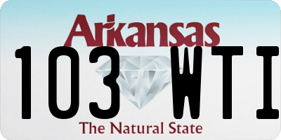 AR license plate 103WTI