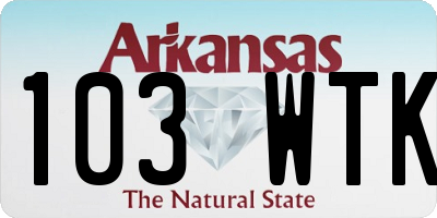 AR license plate 103WTK