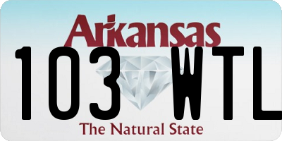 AR license plate 103WTL