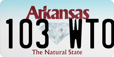 AR license plate 103WTO