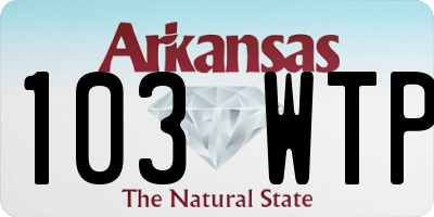AR license plate 103WTP