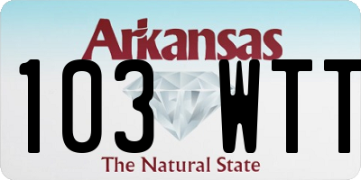 AR license plate 103WTT