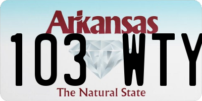 AR license plate 103WTY