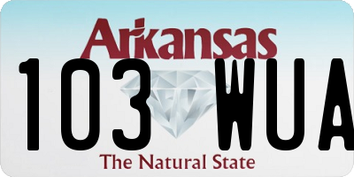 AR license plate 103WUA
