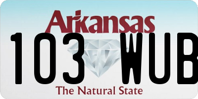 AR license plate 103WUB