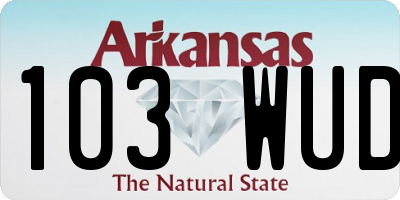AR license plate 103WUD