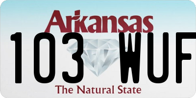 AR license plate 103WUF