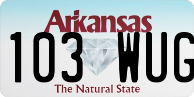 AR license plate 103WUG
