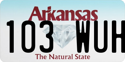 AR license plate 103WUH