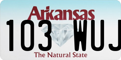 AR license plate 103WUJ