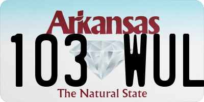 AR license plate 103WUL