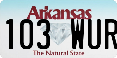 AR license plate 103WUR