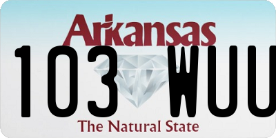 AR license plate 103WUU