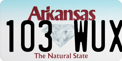 AR license plate 103WUX
