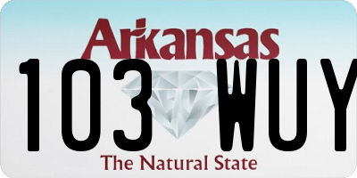 AR license plate 103WUY