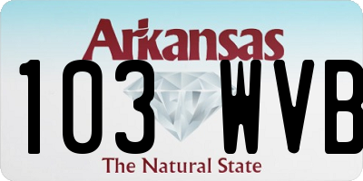 AR license plate 103WVB