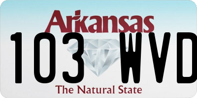 AR license plate 103WVD