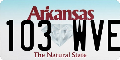 AR license plate 103WVE