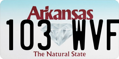 AR license plate 103WVF