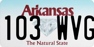 AR license plate 103WVG