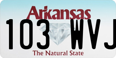 AR license plate 103WVJ