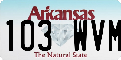 AR license plate 103WVM