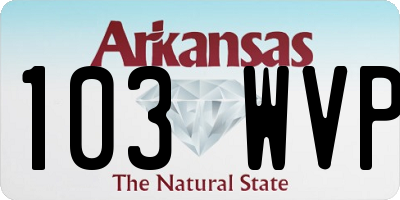 AR license plate 103WVP