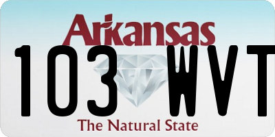 AR license plate 103WVT
