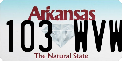 AR license plate 103WVW