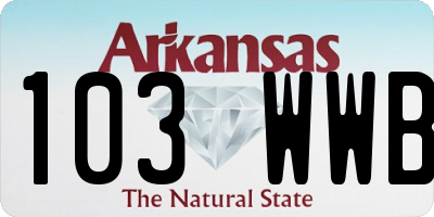 AR license plate 103WWB