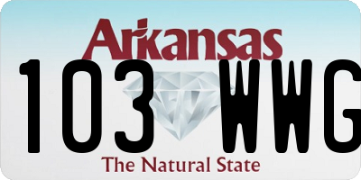 AR license plate 103WWG