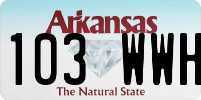 AR license plate 103WWH