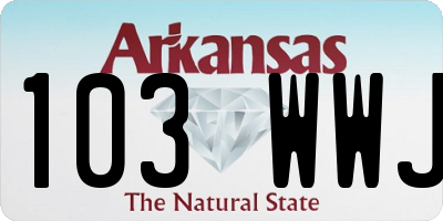 AR license plate 103WWJ