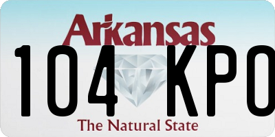 AR license plate 104KPO