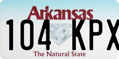 AR license plate 104KPX