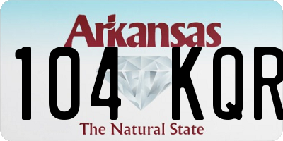 AR license plate 104KQR