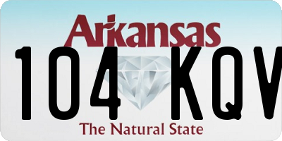 AR license plate 104KQV