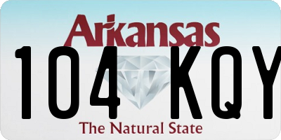 AR license plate 104KQY