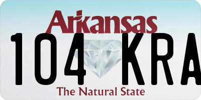 AR license plate 104KRA