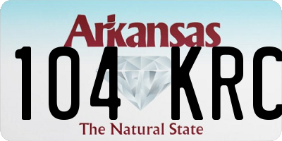 AR license plate 104KRC