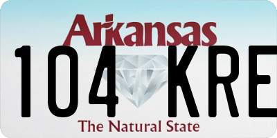 AR license plate 104KRE