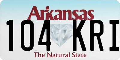 AR license plate 104KRI