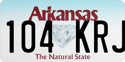 AR license plate 104KRJ
