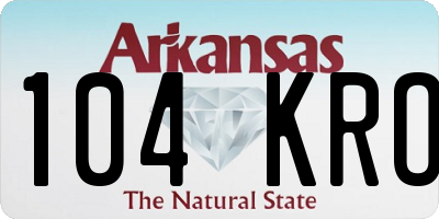 AR license plate 104KRO