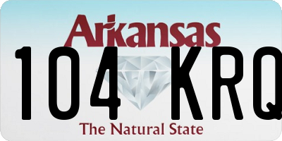 AR license plate 104KRQ